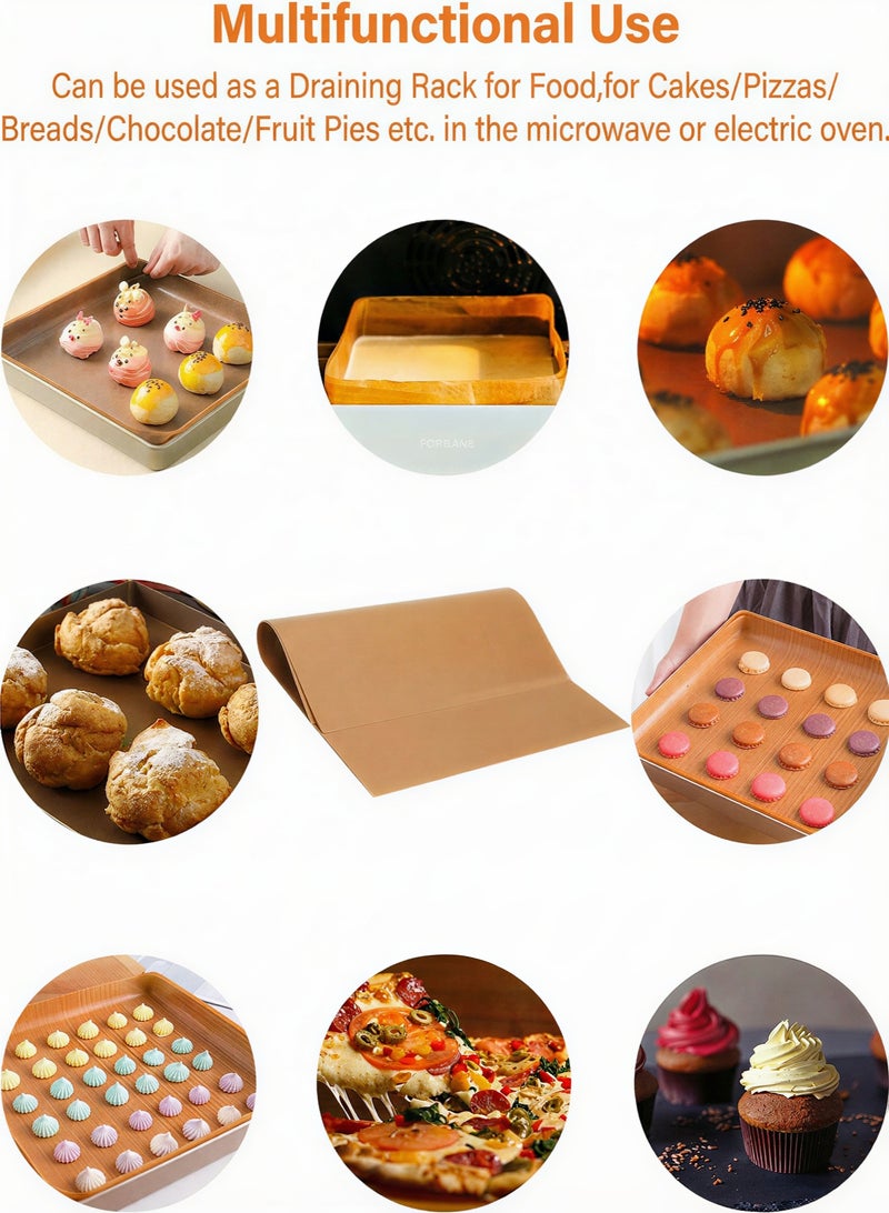 BELANO Parchment Paper Baking Sheets, Non-stick Unbleached Baking Paper, Waterproof and Oil-proof Oven Liners, for Air Fryer and Steamer, 30x40 cm, 200 Sheets - Image 5